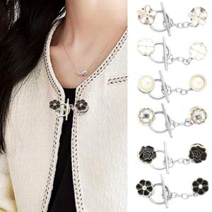 TEMU 6개 세트의 무지 탈부착 OT 버튼, 스웨터, 가디건, 숄, 의류, 코트 및 드레스에 이상적인 미끄럼 방지 장식 패스너