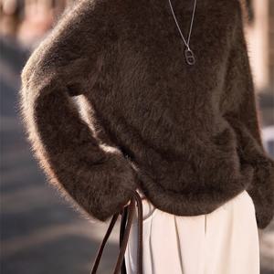 TEMU 여성용 오버사이즈 코리안 스타일 겨울 가디건 스웨터 - 우아한 칼라 & 버튼 프론트 클로저, 부드럽고 신축성 있는 코트, 크리스마스, 오피스, 캐주얼 웨어 - 루즈핏 롱 슬리브 (세탁기 사용 가능)