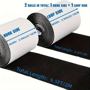 TEMU 10cm x 2m 헤비듀티 후크 앤 루프 테이프 - 양면, 미끄럼 방지 소파 쿠션 고정 스트립, 카펫 및 벽에 이상적, 소파 쿠션 지지대