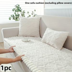 TEMU 1개 두꺼운 태피터 벨벳 소파 쿠션 베개 커버 없음, 슈 벨벳 퀼트 샌드위치 소파 시트 쿠션, 통기성 부드럽고 편안한 소파 패드, 거실, 기숙사, 사무실 및 자동차 시트 쿠션에 적합. 침실 카펫 침대 옆 매트. 홈 데코 선물 애완동물 매트. 투인석, 쓰리인석, 포인석 및 조합 소파 시트 쿠션에 적합|소파|패드|의자