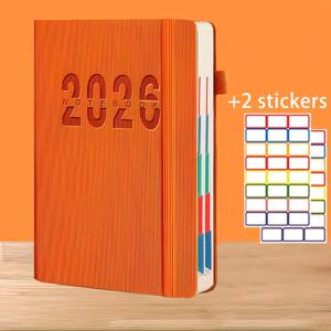 TEMU 3개 세트 헤비듀티 400페이지 플래너 + 자동 조절 펀치 카드 시스템, 대형 라벨 스티커 2장 & 365일 레이아웃 - 두꺼운 바인더, 학업/사무용, 시간 관리 시스템, 선물용 문구류|카드스티커