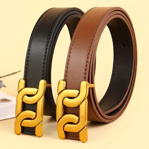 TEMU 2개 세트 여성용 한국식 벨트, PU 소재 - 심플한 빈티지 디자인으로 바지와 드레스에 적합, 데일리 캐주얼, 웨딩, 데이트, 오피스룩, 이브닝 파티 액세서리로 완벽 - 우아한 어버이날 벨트 | 우아한 여성용 벨트 세트