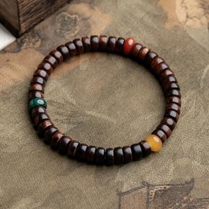 TEMU 미야 로열 우드 비즈, 100% 수제 목재 주얼리, 남녀공용 영적 명상 말라 비즈, 7개 차크라 개방용, 천연 나무 재질, 모든 계절에 적합, 생일, 크리스마스 & 할로윈 선물로 이상적