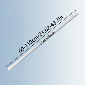 TEMU 1개, 설치 시 드릴링이 필요 없는 다기능 텔레스코픽 로드. 욕실, 주방, 창틀, 발코니 및 거실에서 사용하기에 적합합니다. 도어 커튼 로드, 커튼 로드, 옷장 지지대 로드로 사용할 수 있습니다.