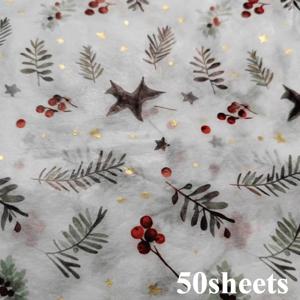 TEMU 크리스마스 잎 패턴 선물 포장지. 크리스마스 파티, 선물 포장, 꽃다발 포장, 미술 및 공예, 프로젝트, 선물 가방, 생일, 결혼식 등 다양한 행사를 꾸미기에 적합합니다.
