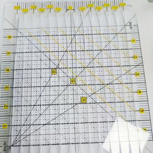 TEMU 아크릴 퀼트 커팅 자 - 투명, 6/12인치 재봉 및 패치워크 템플릿 DIY 공예용