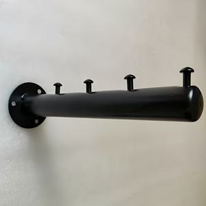 TEMU 1개 블랙 벽걸이 수납 선반 (후크 4개 포함) - 옷, 가방, 액세서리 정리를 위한 세련된 모던 디자인 - 침실, 욕실, 옷장, 홈오피스, 매장 장식에 완벽한 다용도 수납 박스 | 슬림한 블랙 마감 | 광택 마감 선반, 선반