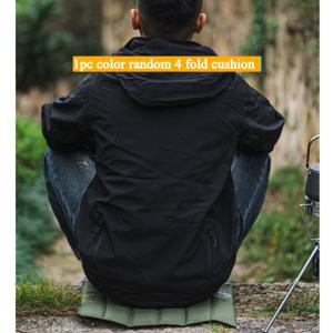 TEMU 1개 휴대용 야외 보온 쿠션 - 접이식 4단 디자인, 고투성 충전재 & 열보유 기능, 캠핑·해변·등산·피크닉용 컴팩트 경량 매트 - 내구성 있는 멀티폴드 여행 필수품, 피크닉 액세서리