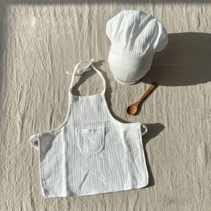 TEMU 신생아 요리사 코스튬 3종 세트 (앞치마, 요리사 모자, 숟가락 포함) - 소프트하고 편안한 남아&여아용 의상, 포토 촬영 소품, 3종 요리 코스튬, 신생아 사진 촬영용 - 선물용