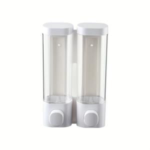 TEMU 듀얼 헤드 벽걸이형 다기능 수동 비누 디스펜서, 2-in-1 샴푸 및 바디워시 디스펜서 & 수납 랙, 10.15온스 대용량, ABS 재질로 드릴링 불필요, 욕실, 주방에 적합