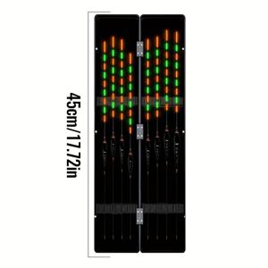 TEMU 8개 세트 발광 플로트, 물고기에게 무해한 고휘도 수중 낚시용 플로팅 박스 및 루미너스 부버 포함, 주야간 사용 가능, 나노 합성 소재, 담수 및 해수 낚시에 적합, 잉어와 송어를 위한 종합 플로트 키트, 내구성 ABS 보관 케이스 (배터리 불필요)