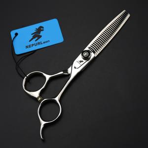 TEMU 1pc NEPURLson 6.0인치 전문 헤어 클리퍼 - 오른손 텍스처링 가위, 양면 톱니, 일반 및 휴식 헤어에 적합, 스테인레스 스틸 블레이드, 샬롱 및 가정용 정밀 절단, 인간공학적 디자인, 날카로운 블레이드