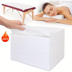TEMU /100장 일회용 마사지 테이블 시트 - 방수 통기성 부드러운 부직포 스파 침대 커버, 살롱, 타투, 얼굴 관리, 마사지 테이블용 - 전문 스파 침대 호환 (화이트)