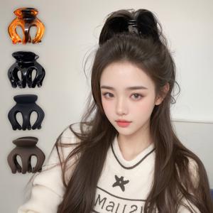 TEMU 4ps 올림머리 포니 볼륨 집게핀 세트, 소형 헤어핀, 데일리 여성 머리 악세사리 머리핀, 헤어 클립, 반묶음 머리삔, 집게삔, 머리집게핀