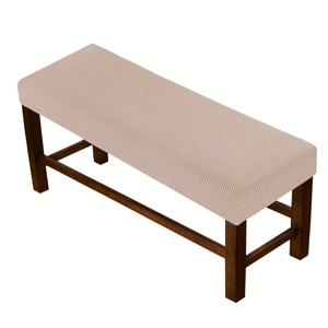 TEMU 1개 두꺼운 체크무늬 벤치 커버 스판덱스 의자 커버, 가정용 신발장 벤치 커버, 220g 인조 옥 결 패브릭