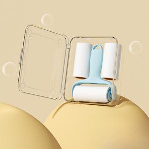 TEMU 편리한 미니 린트 롤러 도구: 핸들 1개 + 교체용 롤 3개. 애완동물, 의류, 카펫, 차량 시트에 적합. 내구성 있는 핸들, 강력한 접착력. 휴대용, 찢어서 붙이는 디자인으로 바로 사용 가능. 전원 불필요. 애완동물 털 제거기, 사용하기 쉬운 롤러, 강력한 접착 롤러, 수동 린트 제거기, 세탁 보조 도구