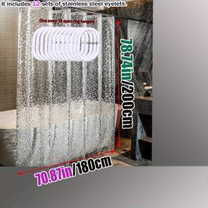 TEMU 흐릿한 자갈 무늬 디자인, 쉬운 관리, 질감 있는 욕실 커튼, 가정 및 호텔용 다양한 사이즈
