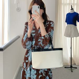 TEMU 여성용 프렌치 스타일 스모크 웨이스트 미디 길이 올시즌 엘레강스 드레스 - 피티드 보디스 & 플로잉 스커트, 세탁기 사용 가능, 페티트~숏 여성용, 여행, 웨딩 - 논스트레치 드레스