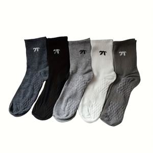 TEMU 5켤레 여성용 미드 카프 양말, 리본 디테일 & 컬러 블록 | 부드럽고 신축성 있는 원단, 올 시즌 캐주얼 & 포멀 웨어, 세탁기 사용 가능, 청바지 & 드레스에 다용도, 귀엽고 포멀, 편안한 착용감, 패션 애호가