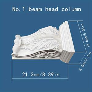 TEMU 유럽식 PU 코벨, 26.4cm/10.36인 플라스틱 문 머리 기둥, 장식적인 조각된 코끼리 손목 플라스터 라인, 로마 기둥 머리, PVC 문 옆 장식