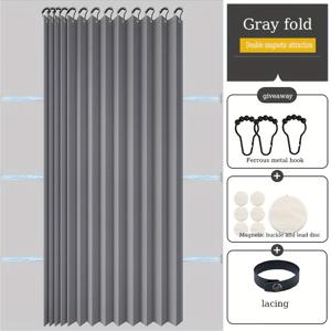 TEMU 두꺼운 접이식 샤워 커튼 - 고품질 접이식 파티션, 상단에 아일렛 장착, 사계절용, 모던 욕실 액세서리, 샤워 파티션 커튼