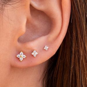 TEMU 3개 세트 패션 스터드 귀걸이, 여성용 도트 스터드 귀걸이, 섬세한 볼 스터드 귀걸이, 연골 귀걸이, 다중 피어싱 여성에게 적합