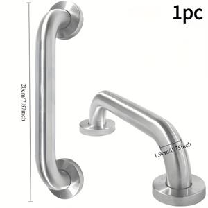 TEMU 드롭 배송 & 도매 스테인리스 스틸 욕실 샤워 브래킷 벽걸이 손잡이 안전 핸들 타월 레일 20cm 화장실 계단 미끄럼 방지 핸들