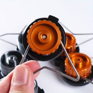 TEMU 1/2팩 캠핑 스토브 가스 리필 어댑터 액세서리, 야외 부탄 변환 헤드 원통형 스토브 어댑터 커넥터 부탄 가스 실린더 변환 헤드|캠핑용품