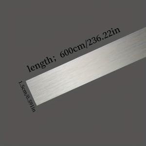 TEMU 브러시드 티타늄 골드 플랫 스테인리스 스틸 장식 스트립, 아름다운 엣지 천장용, 결점을 숨기기 위해 곡선형으로 만들 수 있음