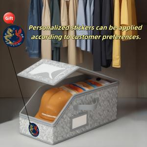 TEMU 2개 세트 (회색 모자 보관함 1개 + 자체 접착식 HD 장식 스티커 1개) 야구 모자 보관함, 투명 창문으로 모자 12개 보관 가능, 가정용 모자 보관 랙 (사진에 포함된 모자는 아닙니다). 모자 정리함