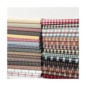 각종 의류제작 체크무늬천 면20수원단 110소폭 31종