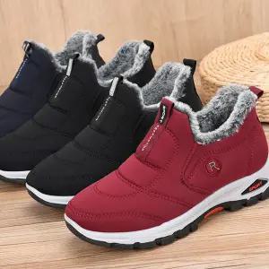 남성 털 안감 신발 기모 방한 남녀공용 남성 겨울 방한화 부츠 슬립온 패딩화 패딩 여성