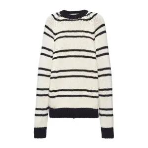 청키 니트 스트라이프 크루넥 스웨터 MML793S2321U7W F0008