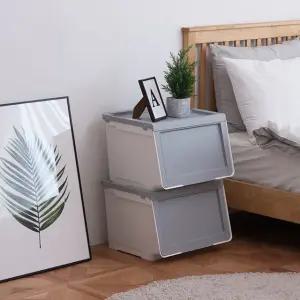 (대형 2P세트)플라스틱 슬라이딩 리빙박스 수납정리함