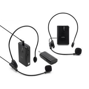UHF 듀얼 무선 핀마이크 헤드마이크 헤드셋 송수신기 세트 WW477