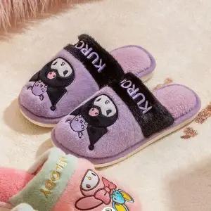 고품질 쿠로미 투톤 보온 털슬리퍼 230mm 1P 겨울 거실 털신 (WFGPVWG)