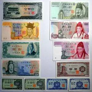 한국은행 옛날돈 필수 기초 수집 완전미사용 지폐 12종 풀세트