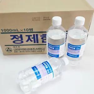 대한약품 정제한물 정제수 증류수 1L / 1000ml 10개 (1박스)