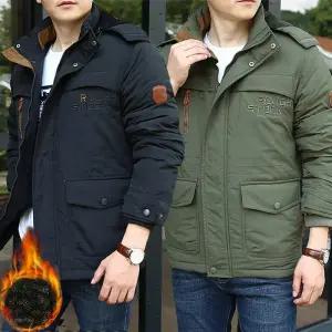 남성 가을겨울 WILD 와일드 트레디셔널 벨벳 보아털 ROU자수 패딩 야상 후드 점퍼 4칼라 /2