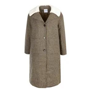 (레코브) 울혼방뽀글이카라체크 코트(LK61CZCT503X)