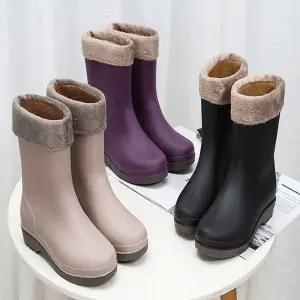 여성 겨울 기모 안감 방한 장화 작업화 스노우 부츠