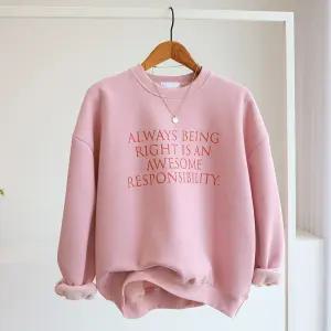 [잇수다] 리소폰 기모 레터링 프린팅 루즈핏 맨투맨