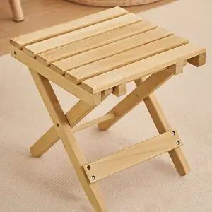 2p 원목의자 세트 접이식 우드 선반 나무 의자 (WFJPQPO)
