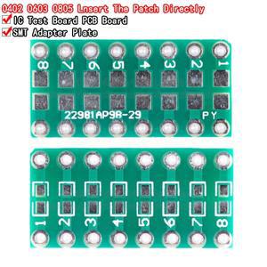 10pcs SMT DIP 어댑터 변환기 0805 0603 0402 커패시터 저항 LED 핀보드 FR4 PCB 2.54mm 피치 SMD 회전