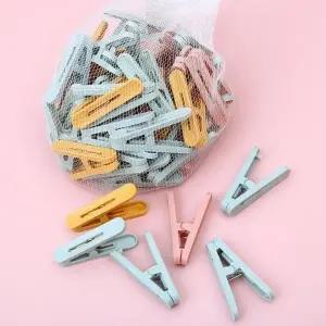 만능세탁집게 빨랫줄 건조대 색상랜덤50p 파스텔 다용도집게 (WFJ5LKC)