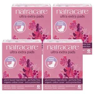 나트라케어 엑스트라 흡수 빠른 순한 패드 생리대 날개형 대형 8개입 4개