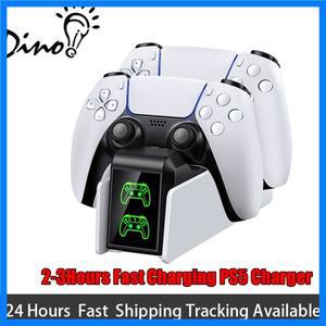 FC400 PS5 컨트롤러 충전기 LED 라이트 듀얼 스탠드 충전기 도크 PS5 컨트롤러 충전 스테이션 액세서리 플