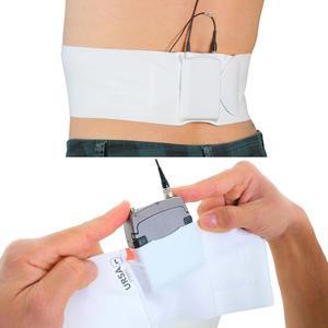 [미국배송] URSA 허리 스트랩 - 초슬림 통기성 및 신축성 마이크 송신기 스트랩. 대부분의 송신기/수신기(흰색 큰 파우치)와 호환됩니다