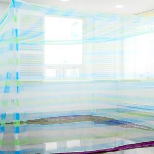 우야몰 국산 솔표 블루 6-7인용 모기장 별대형 사각모기장 여름용품 가정용 해충 차단