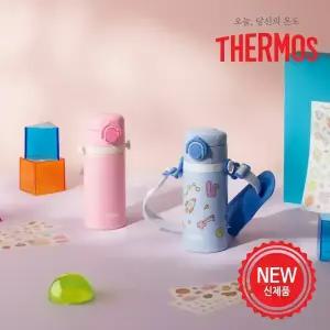 써모스 마이디자인 보틀 스트랩 원터치 텀블러 JOI-350K / 350ml / 스트랩포함 유치원 어린이 어린이집